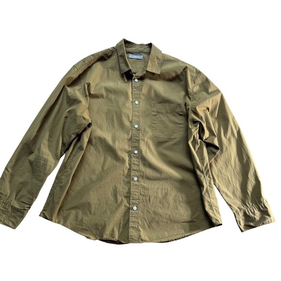 Everlane Other - Everlane Mens Size M Olive Green 100% Cotton Long Sleeve Button-Up Pocket Shirt